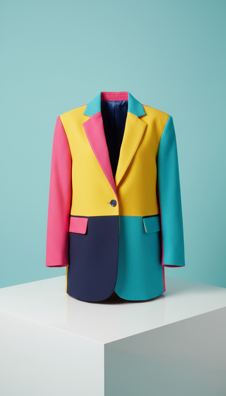 Aqua Pop Oversized Structured Blazer